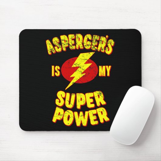 Tapis De Souris Asperger's Is My Super Power (Avec souris)