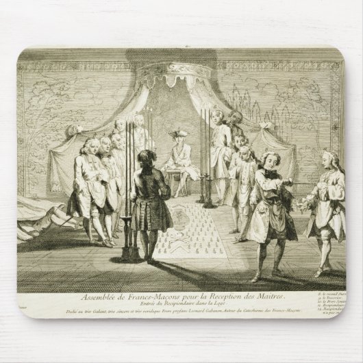 Tapis De Souris Assemblée des maçons libres pour l'initiation d'un (Devant)