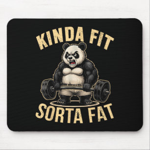 Tapis De Souris Assez en forme un peu gros - Panda de gym drôle d'