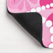 Tapis De Souris Assez le rose fleurit le rétro motif mignon de (Coin)