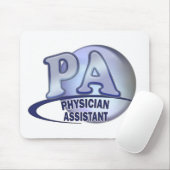 TAPIS DE SOURIS ASSISTANT BLEU DE MÉDECIN DE LOGO DE PA (Avec souris)