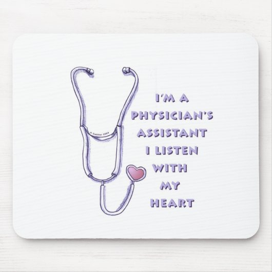 Tapis De Souris Assistant de médecin Cœur (Devant)