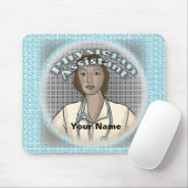 Tapis De Souris Assistant de médecin femme noire (Avec souris)