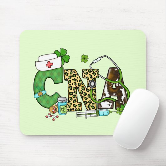 Tapis De Souris Assistant en soins infirmiers certifié St. Patrick (Avec souris)