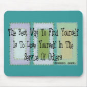 Tapis De Souris Assistant social (citation de Mahandas Gandhi) (Devant)
