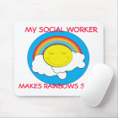 Tapis De Souris Assistant social heureux Mousepad (Avec souris)