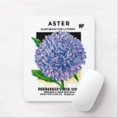 Tapis De Souris Aster Vintage Seed Packet (Avec souris)
