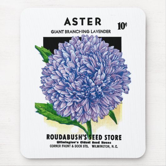 Tapis De Souris Aster Vintage Seed Packet (Devant)