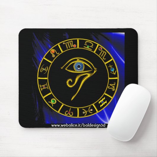 Tapis De Souris ASTRAL HORUS OEIL, BLUE TALISMAN Astrologie Graphi (Avec souris)