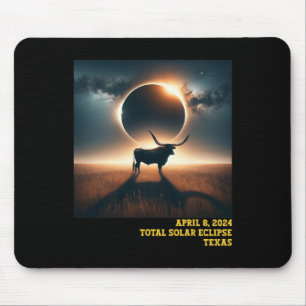 Tapis De Souris Astro commémoratif Texas Total Solar Eclipse 2024