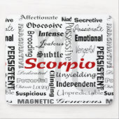 Tapis De Souris Astrologie Scorpio Horoscope Zodiac Traits Collage (Devant)