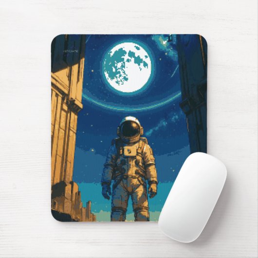 Tapis De Souris Astronaut Beneath the Celestial Gate (Avec souris)