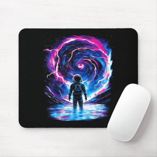 Tapis De Souris Astronaut Cosmic Outer Space Galaxy Science (Avec souris)