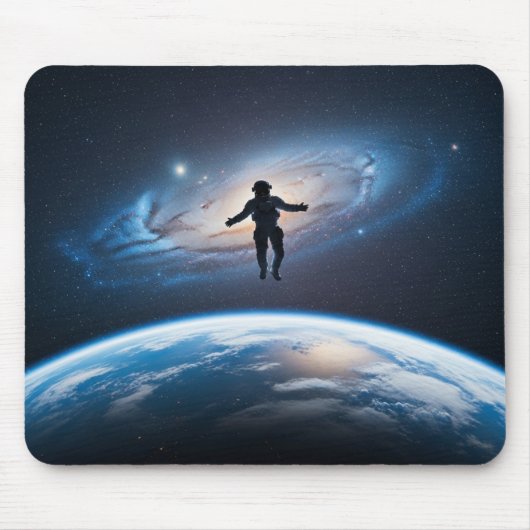 Tapis De Souris Astronaut Float Earth View Galaxy Space (Devant)