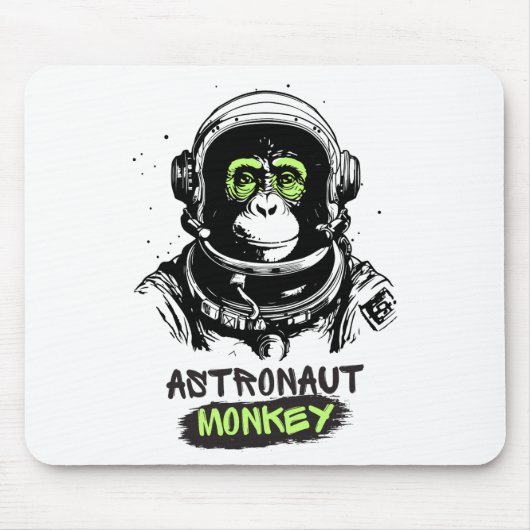 Tapis De Souris Astronaut Monkey Cool Computer (Devant)