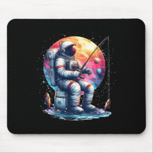Tapis De Souris Astronaut Pêche Dans L'Espace Garçons Filles Enfan