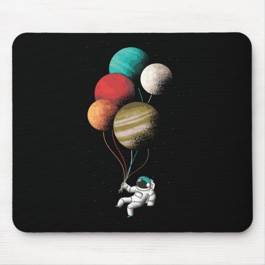 Tapis De Souris Astronaut Planètes ballons monde et espace (Devant)