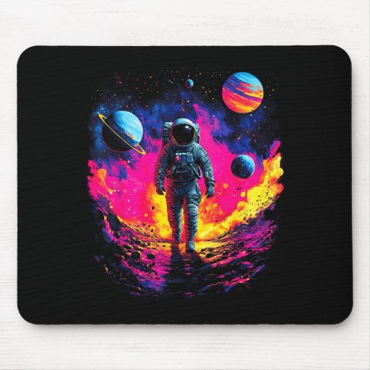 Tapis De Souris Astronaut Walking In Galaxy Outer Space Explorer S (Devant)