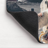 Tapis De Souris astronaute à l'atterrissage sur la lune (Coin)