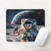 Tapis De Souris astronaute à l'atterrissage sur la lune (Avec souris)