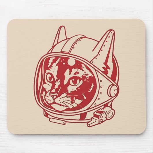 Tapis De Souris Astronaute chat vintage (Devant)