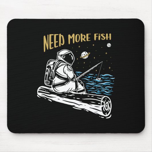 Tapis De Souris Astronaute de pêche (Devant)