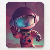 Tapis De Souris Astronaute du petit Alien rouge (Devant)