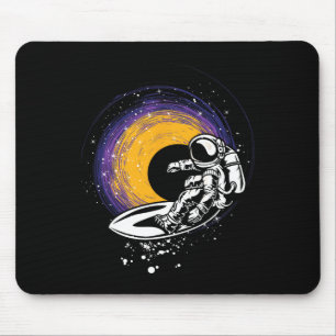 Tapis De Souris Astronaute en surf - Planètes de la galaxie Espace