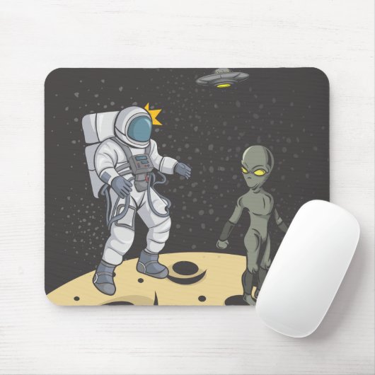 Tapis De Souris Astronaute et extraterrestre (Avec souris)