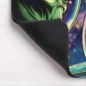 Tapis De Souris Astronaute femme rencontre un extraterrestre alien (Coin)