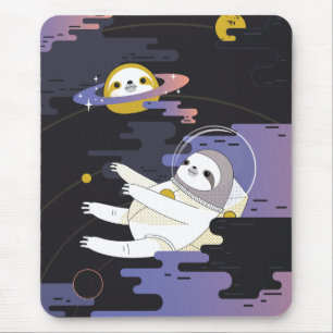 Tapis De Souris astronaute paresseux