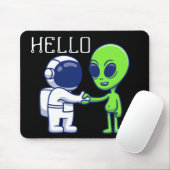 Tapis de souris Astronaute rencontre un alien (Avec souris)