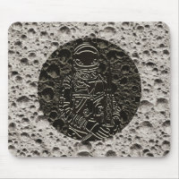 Astronaute sur la Lune Espace Noir & Gris