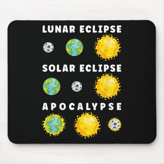 Tapis De Souris Astronomie de l'Apocalypse d'Éclipse solaire lunai (Devant)