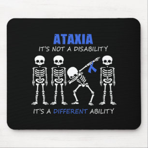 Tapis De Souris Ataxie Ce n'est pas un handicap Tshirt squelette