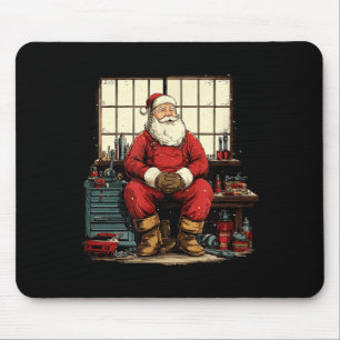 Tapis De Souris Atelier Cool Père Noël avec Clés à Molette Costume