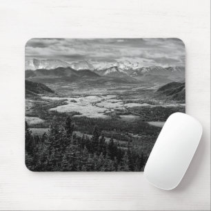 Tapis De Souris Athabasca Lookout, Monochrome Scenery Photography