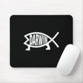 Tapis De Souris Athée Charles Darwin Théorie De L'Évolution Poisso (Avec souris)