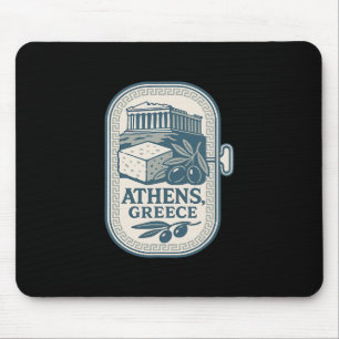Tapis De Souris Athènes Grèce Souvenir Fromage Grec Et Conception