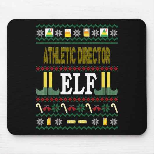 Tapis De Souris Athletic Director Elf Funny Christmas Gift  (Devant)
