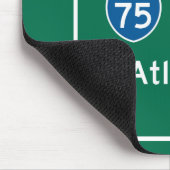 Tapis De Souris Atlanta, panneau routier de GA (Coin)
