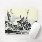 Tapis De Souris Attaque de Kraken ! Mousepad (Avec souris)
