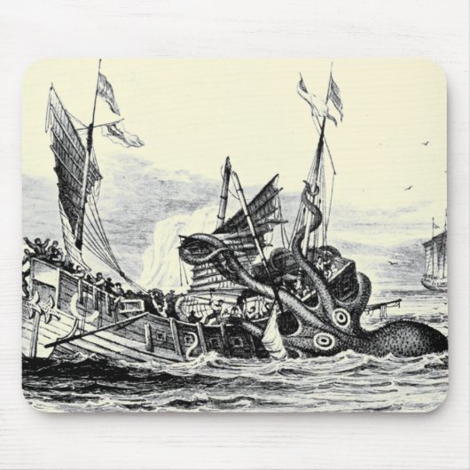 Tapis De Souris Attaque de Kraken ! Mousepad (Devant)