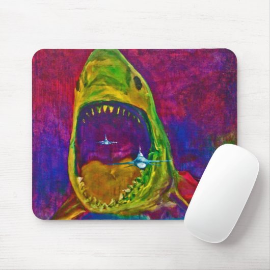 Tapis De Souris attaque de requin (Avec souris)