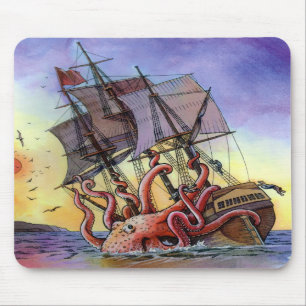 Tapis De Souris Attaque Mousepad de Kraken