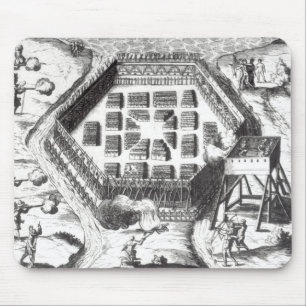 Tapis De Souris Attaque sur un village Iroquois