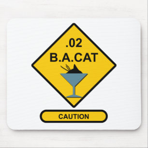 Tapis De Souris Attention : 0,02 B. A. Chat