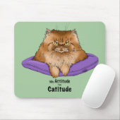 Tapis De Souris Attitude de chat drôle (Avec souris)