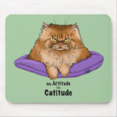 Tapis De Souris Attitude de chat drôle (Devant)