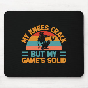 Tapis De Souris Attrapeur de softball Mes genoux craquent Maman de